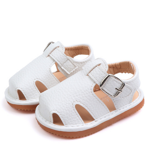 Summer baby toddler sandals 0-2 years old soft bottom men and women baby shoes Baotou sandals