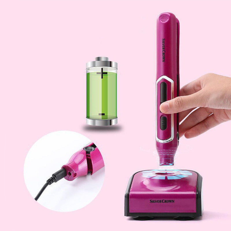 Rechargeable portable straightening plate clamp