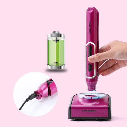 Rechargeable portable straightening plate clamp