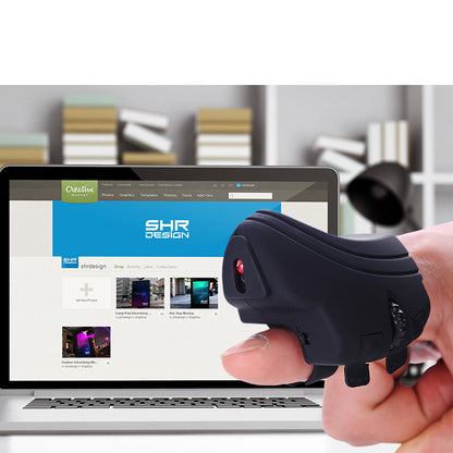Bluetooth 5.0 + 2.4G Wireless Finger Ring Mouse | Rechargeable Wearable Mouse for Laptop, Tablet, and Phone