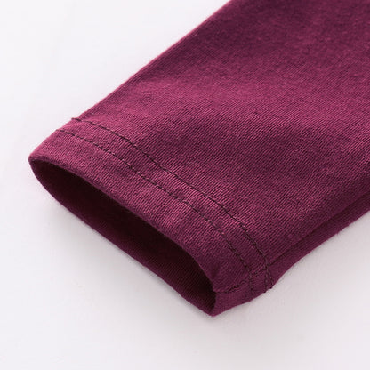 Long sleeve solid color pleated skirt