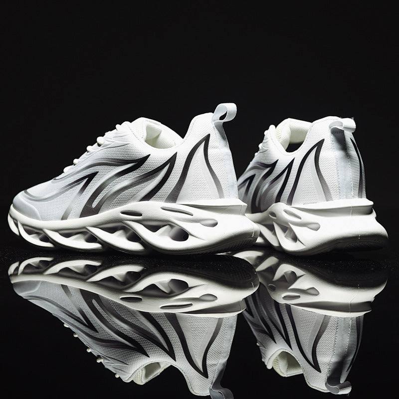 Sports casual running increase white shoes