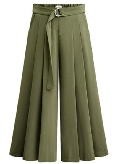 Pleated casual pants