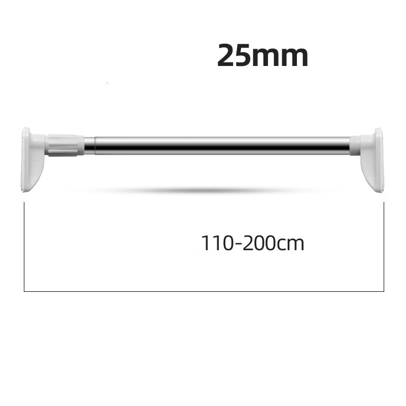 Built-In Spring Stainless Steel Non-Perforated Clothes Rail