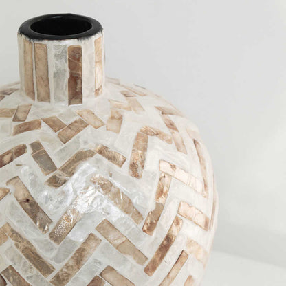 Natural Shell Handmade Ceramic Vase Home Creative Flower Container