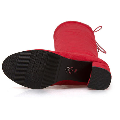 Thick-heeled Mid-heel Stretch Over-the-knee Women's Boots