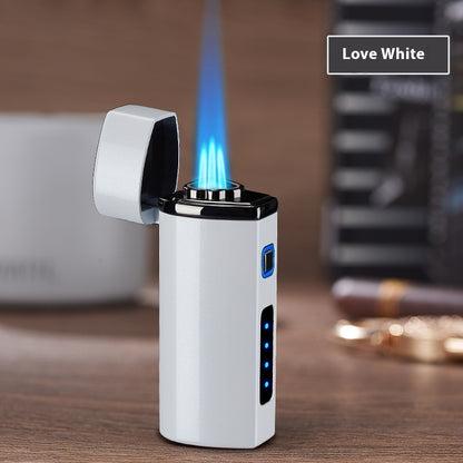 Power Display Three Direct Charging With Puncher Button Windproof Lighter