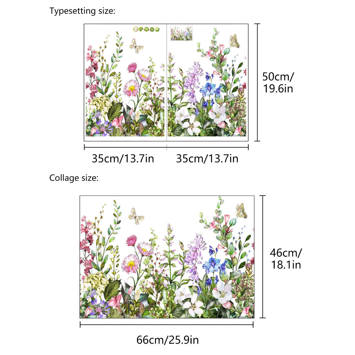 Plant Flower Creative Loop Multiple Collage Wall Stickers