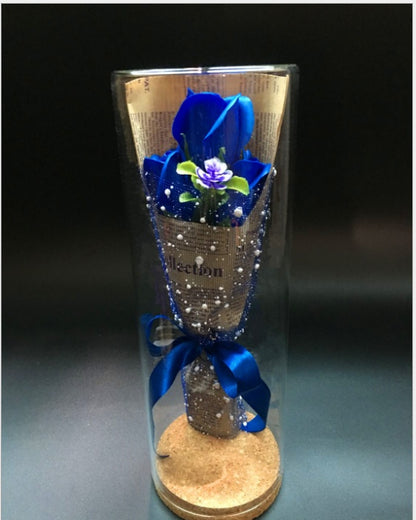 Permanent Flower Cylinder Cork Glass Vase Wish Dry Flower Diy Vase Desktop Decoration