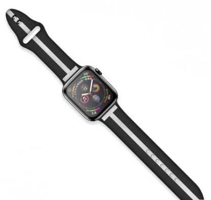 STRIPED SILICON WATCH BAND