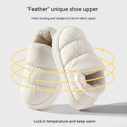 Ankle Wrap Cotton Slippers Women's Winter