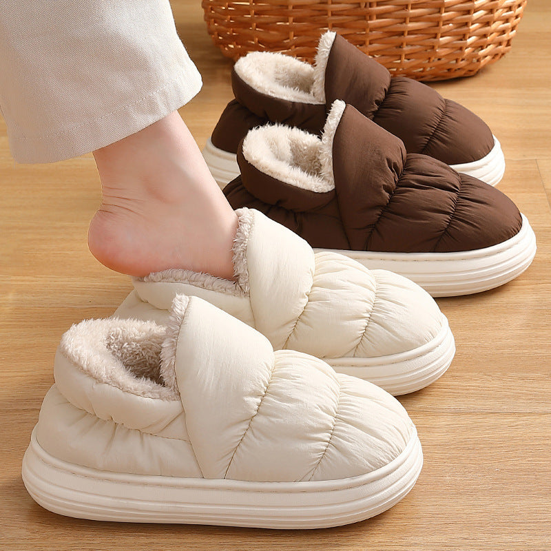 Ankle Wrap Cotton Slippers Women's Winter