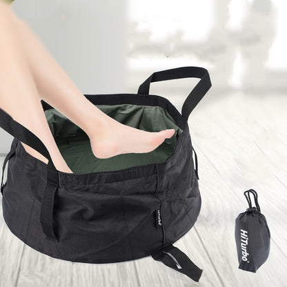 Large-capacity washing bucket with foot bath bag in winter