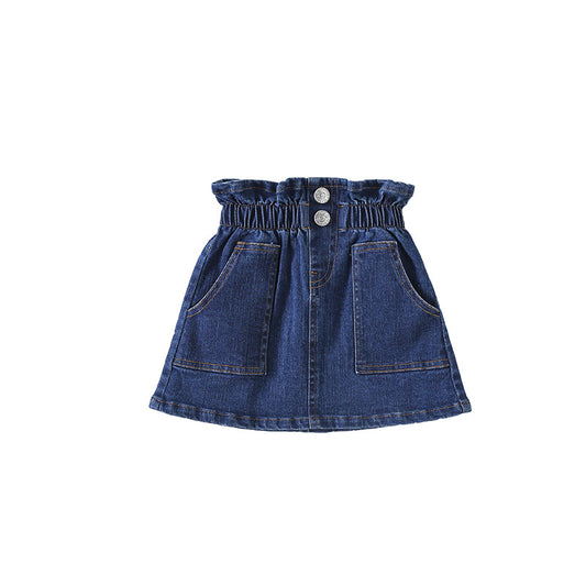 Bud waist denim skirt