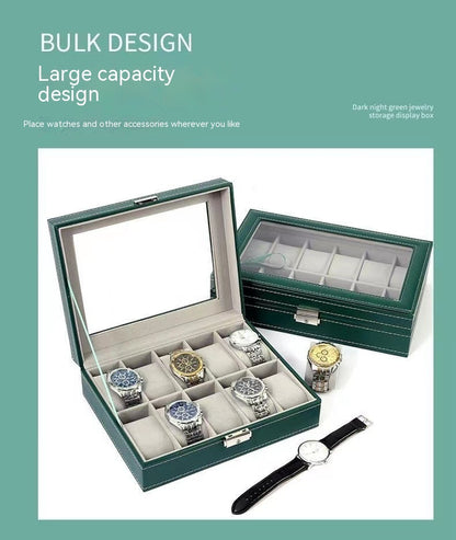 Dark Green Watch Storage Box Watch Display Packaging