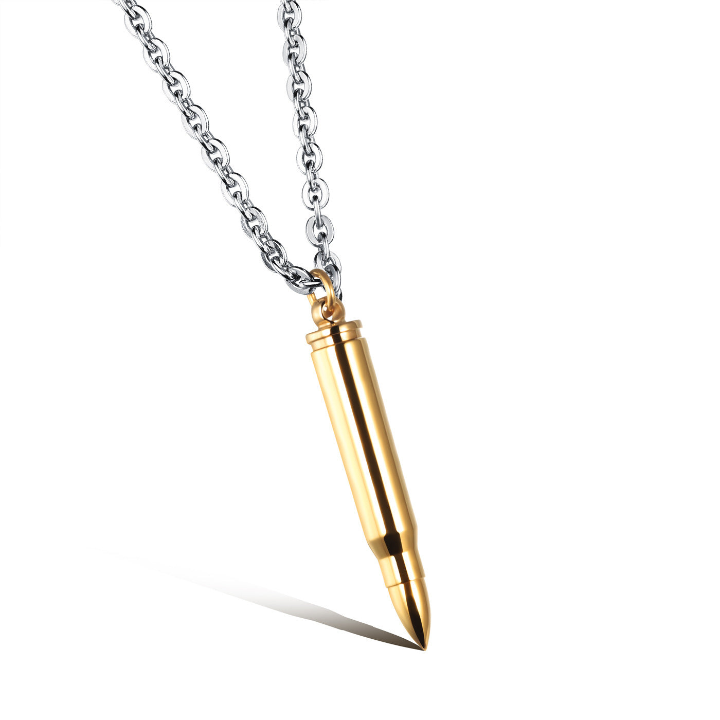 Personalized Hip Hop Bullet Stainless Steel Pendant Necklace