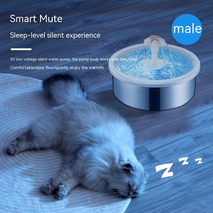 Round Semi-steel Pet Water Dispenser Electric Cycle