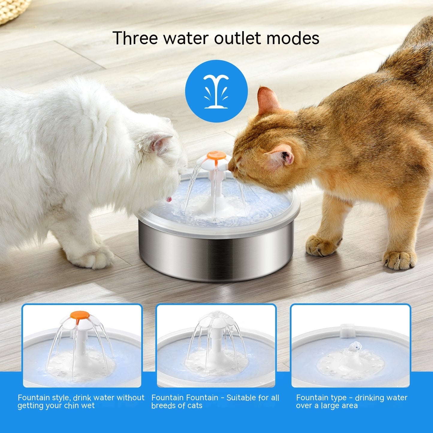 Round Semi-steel Pet Water Dispenser Electric Cycle