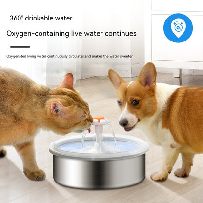 Round Semi-steel Pet Water Dispenser Electric Cycle