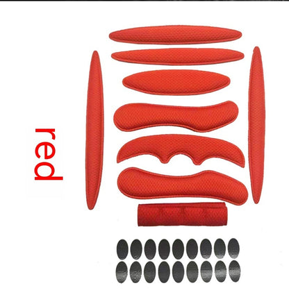 Cycling Bike Helmet Lining Universal Breathable Sponge Liner With Velcro Chin Pad Hot Press Molding