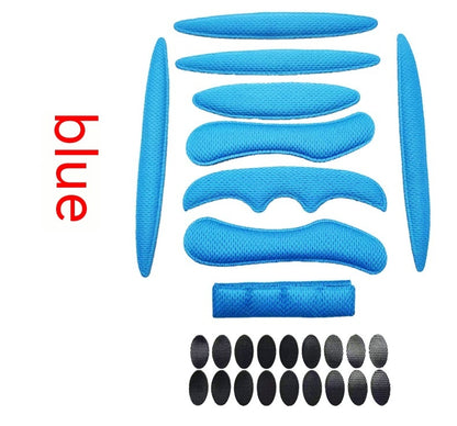 Cycling Bike Helmet Lining Universal Breathable Sponge Liner With Velcro Chin Pad Hot Press Molding