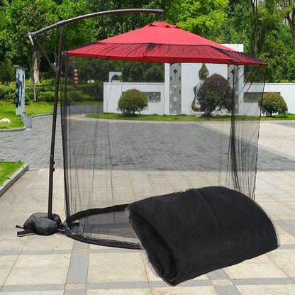 Outdoor umbrella net cover