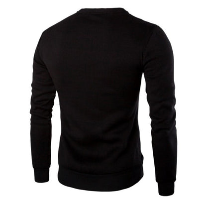 Men's casual fashion zipper plus size long sleeve