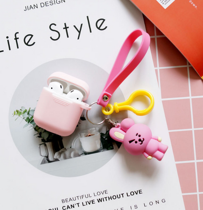 Compatible with Apple, Bulletproof Boys Keychain AirPods Cover