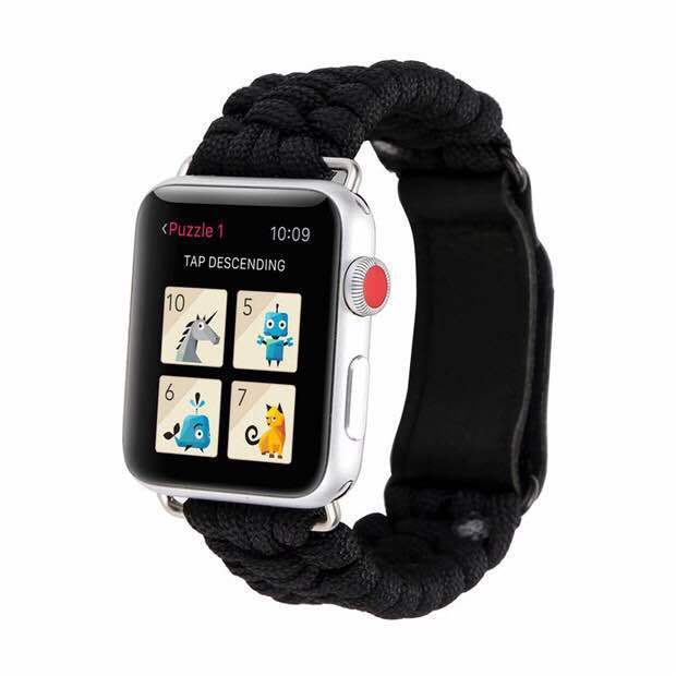 Compatible with Apple, Velcro Braided Umbrella Cord Iwatch Strap