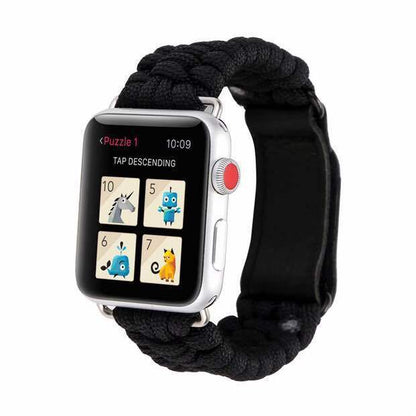 Compatible with Apple, Velcro Braided Umbrella Cord Iwatch Strap