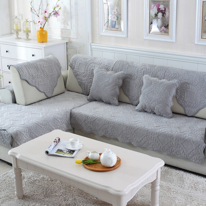 Plush non-slip sofa cushion