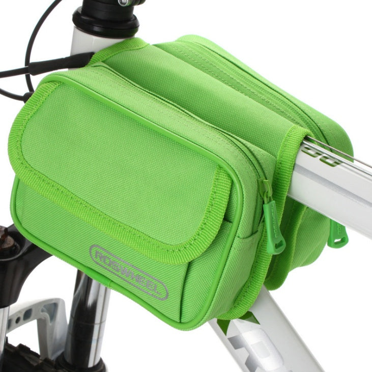 Bicycle bag front beam bag saddle bag mountain bike equipment riding bag on tube bag bicycle accessories bag
