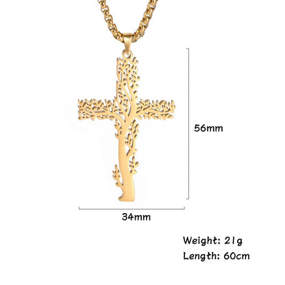 Cross Titanium Steel Pendant Personalized Men's Stainless Steel Necklace