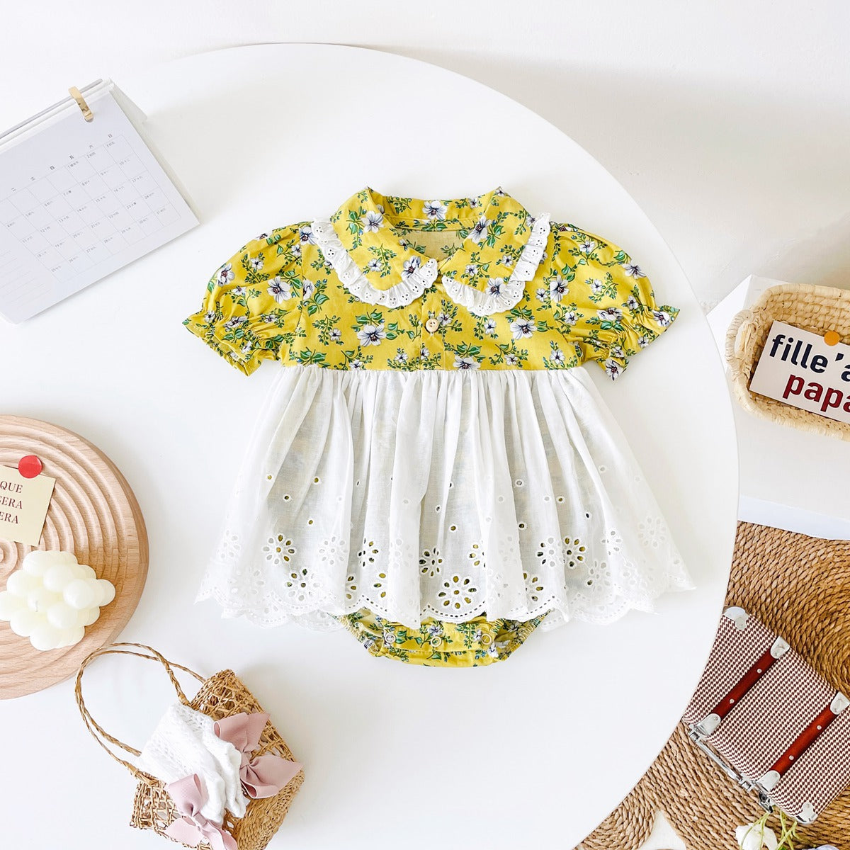 Fashion Personality Clothes Korean Version Floral Baby Romper