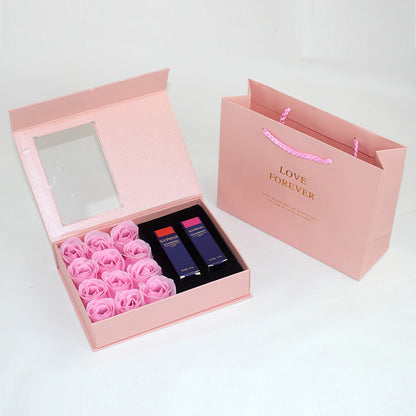 Pearl Paper Window Jewelry Lipstick Gift Box Set