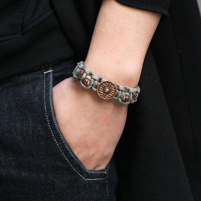 Fashion Retro Skull Head Rudder Bracelet