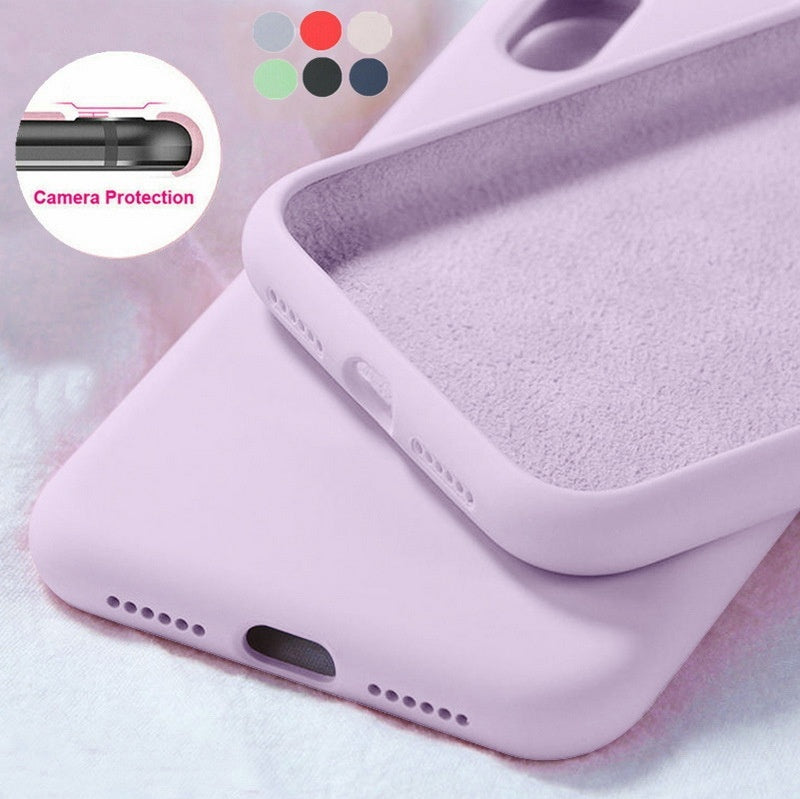Back Cover Type Simple Liquid Silicone Phone Case
