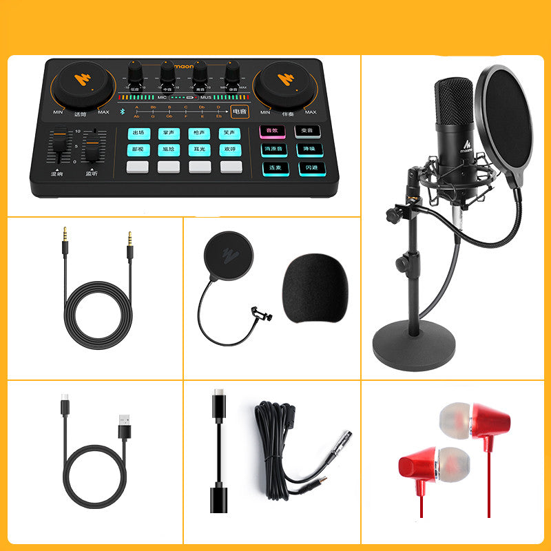 Portable Mobile microphone Condenser universal live broadcast equipment