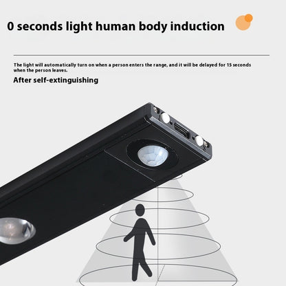 Smart Cat's Eye Infrared Sensor Lamp Wine Cabinet Hallway Atmosphere Rechargeable Hill Corrugated Cabinet