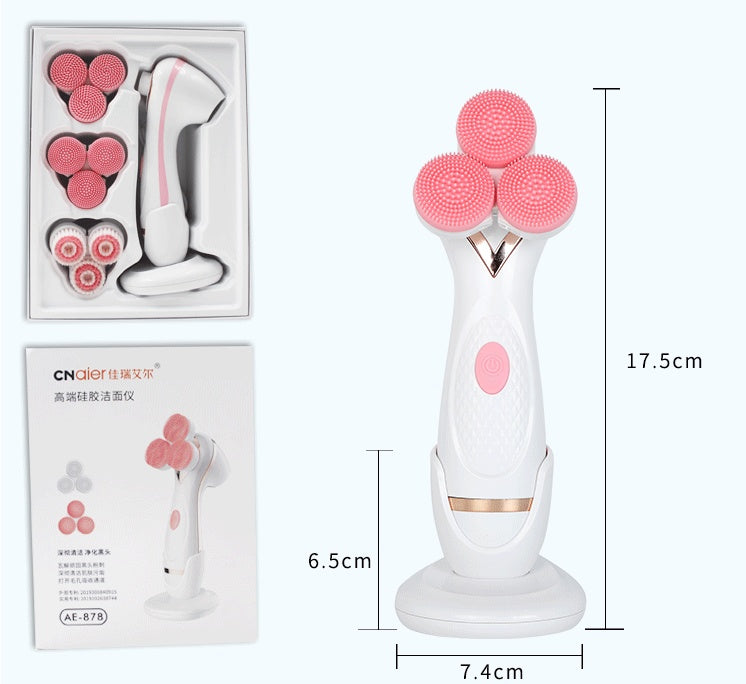 Rechargeable silicone face wash