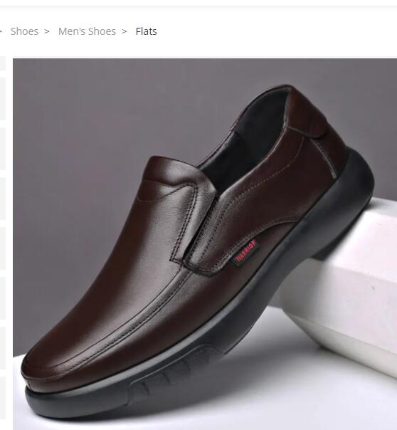 Men's casual plus size leather shoes