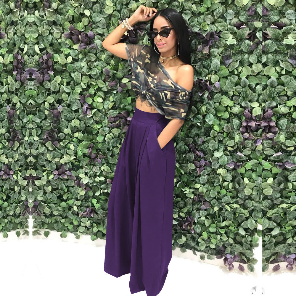 Fashion Personality Flared Trousers Wide-leg Casual Wide-leg Pants