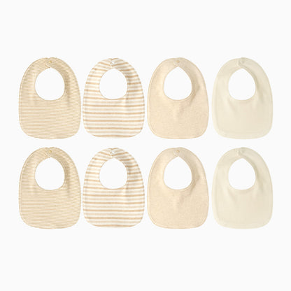 Fashion 8-piece Set Of Baby Drool Towel In Solid Color