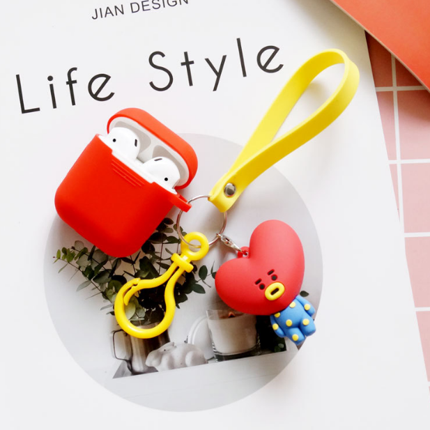 Compatible with Apple, Bulletproof Boys Keychain AirPods Cover