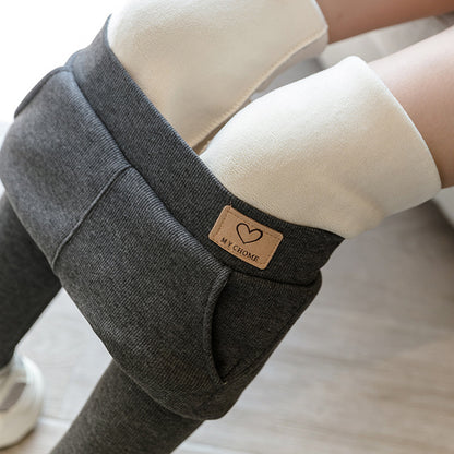 Solid Color Grey Plus Size Pocket Leggings Stretch