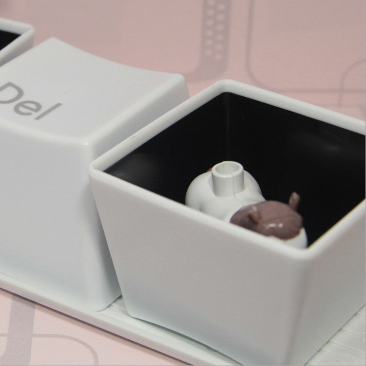 Keyboard shape teacup drinking cup