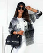 New Product Fashion Print Ladies Woolen Coat