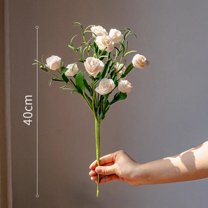 Small White Camellia Handmade Freehand Artificial Plant