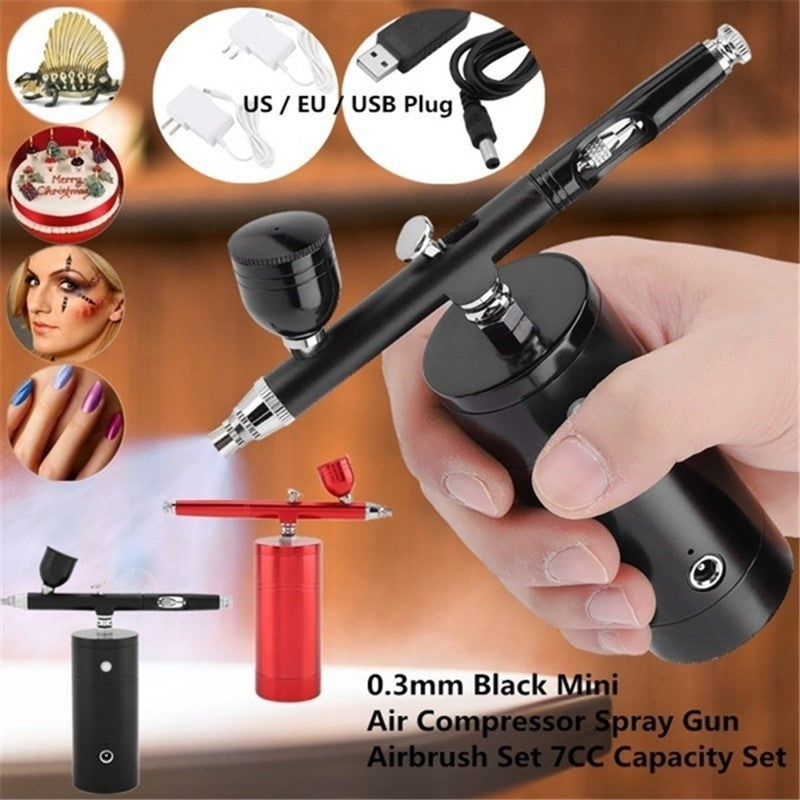 Rechargeable Mini Electric Airbrush Air Pump Set