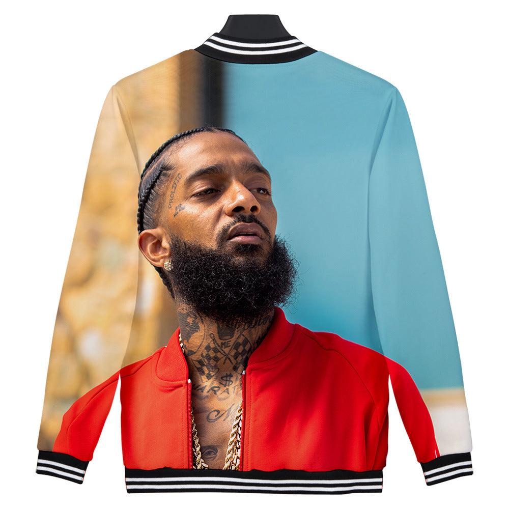 Trendy nipsey hussle casual 3D baseball uniform